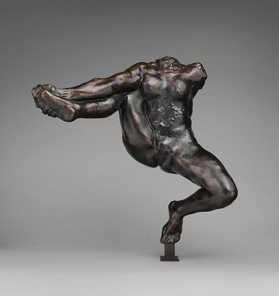 Iris, Messenger of the Gods, Auguste Rodin (French, Paris 1840–1917 Meudon), Bronze, black marble base, French 