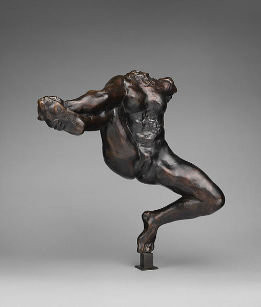Iris, Messenger of the Gods, Auguste Rodin (French, Paris 1840–1917 Meudon), Bronze, black marble base, French