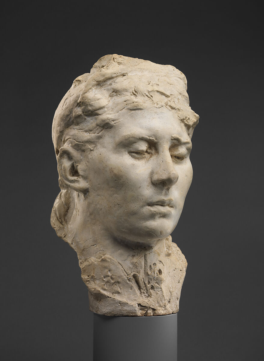 Mask of Rose Beuret, Auguste Rodin (French, Paris 1840–1917 Meudon), Cast plaster, French