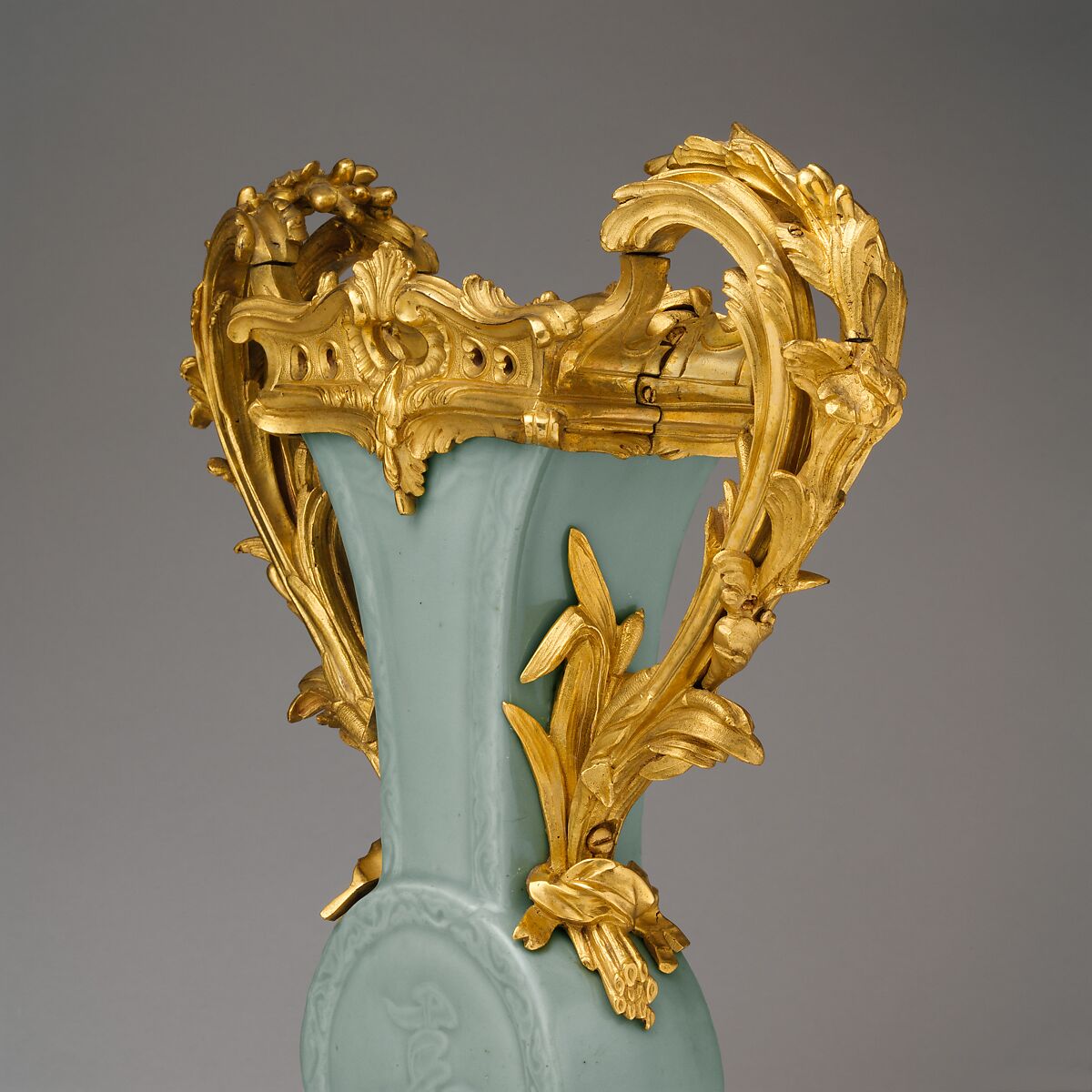 Pair of vases, Hard-paste porcelain, gilt-bronze mounts, Chinese with French mounts