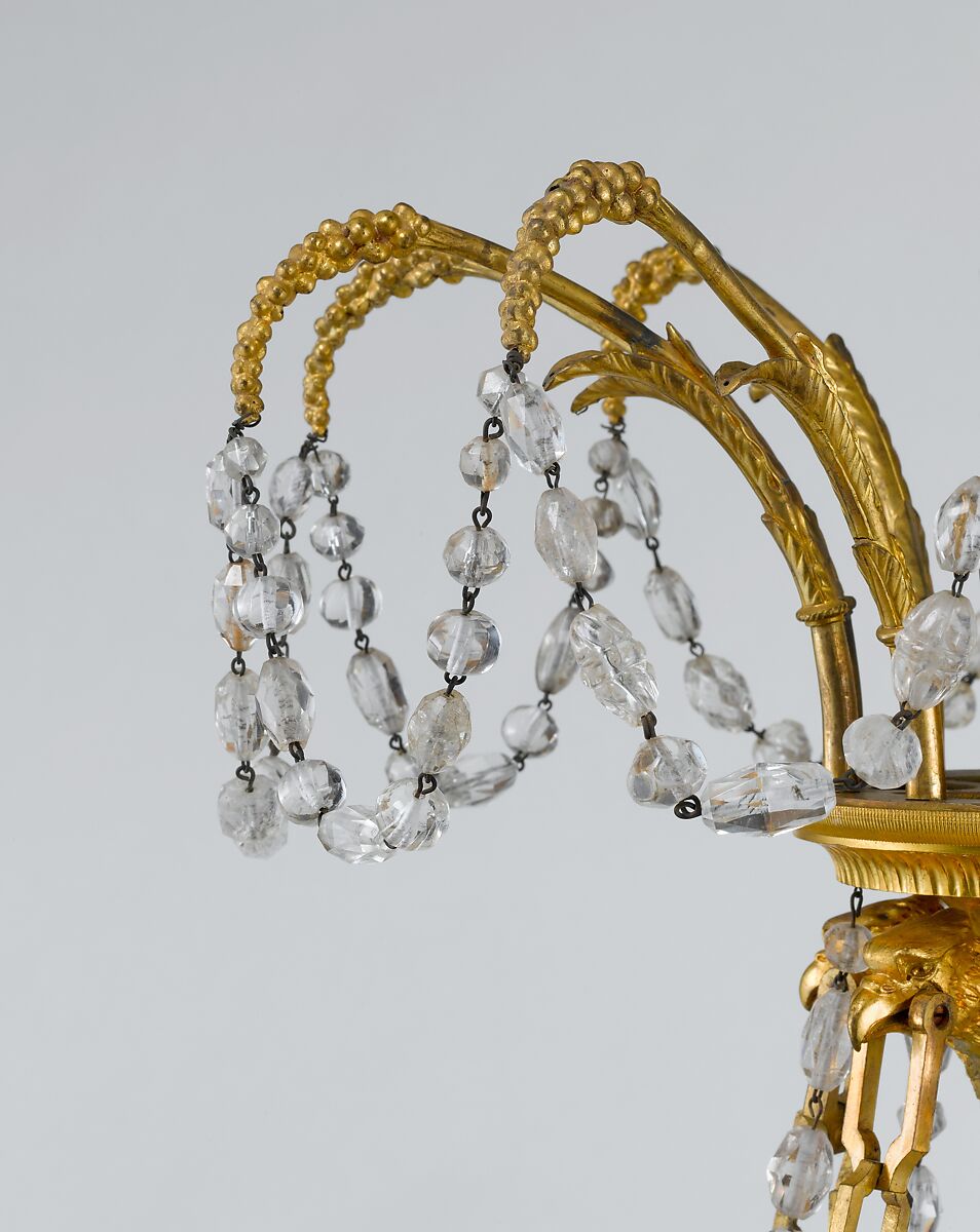 Fifteen-light chandelier, Gilt bronze, rock crystal, French