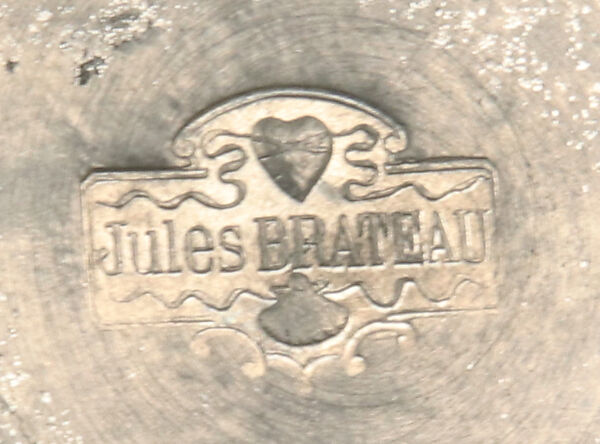 Beaker with olive branches, Jules-Paul Brateau (French, 1844–1923), Pewter, French