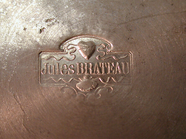 Beaker with olive branches, Jules-Paul Brateau (French, 1844–1923), Pewter, French