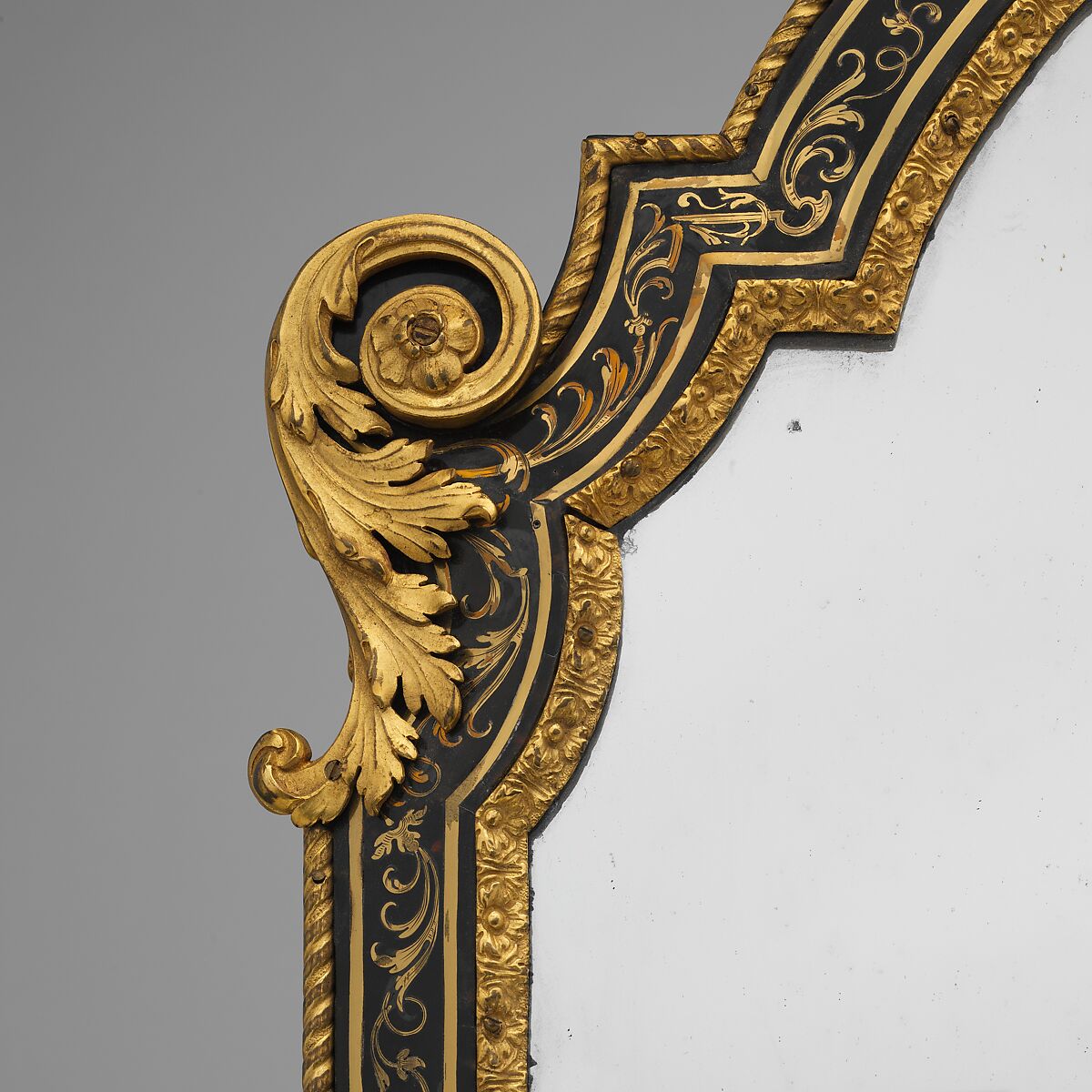 Dressing-table mirror, Tortoiseshell, engraved brass, kingwood, amaranth, bois satiné, ebony, mirror glass, French