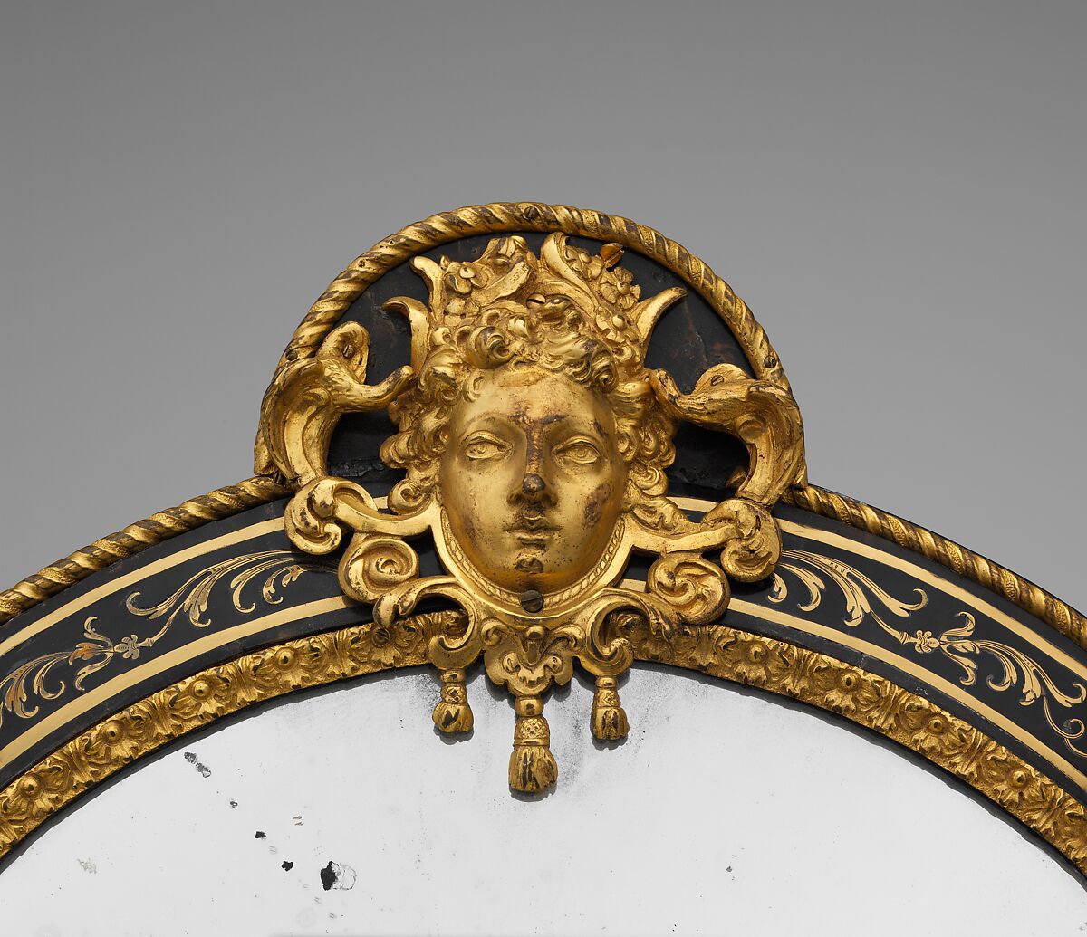 Dressing-table mirror, Tortoiseshell, engraved brass, kingwood, amaranth, bois satiné, ebony, mirror glass, French