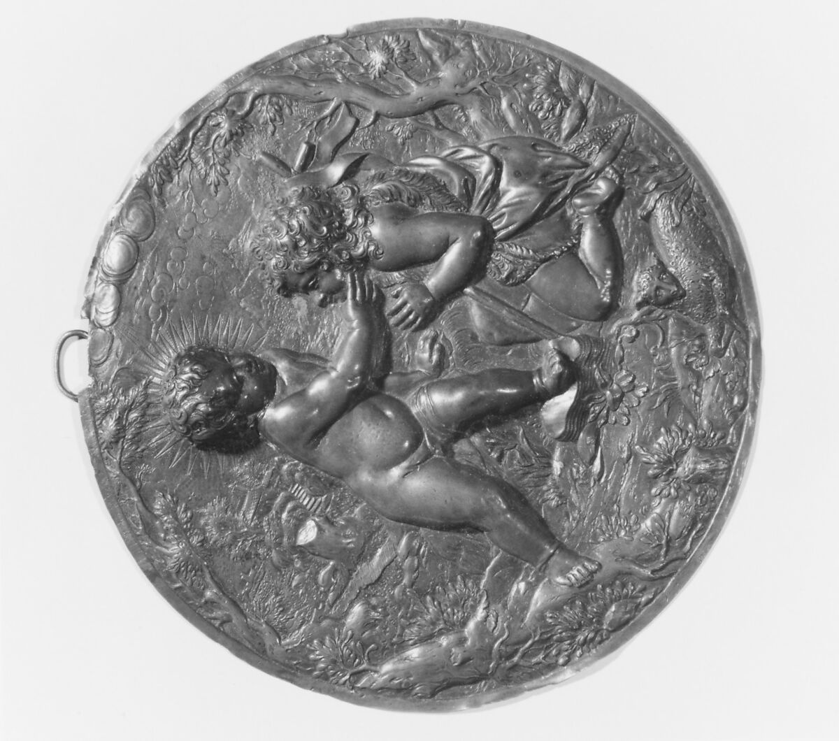 Infant Christ and Young St. John the Baptist, Bronze, probably Southern German 