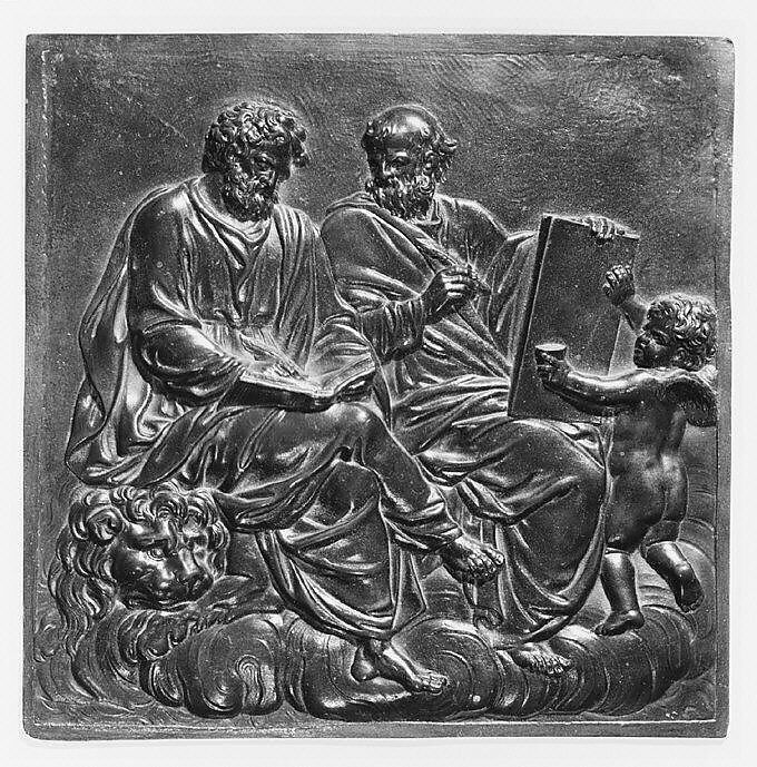 Saints Mark and Matthew, Bronze, probably French 