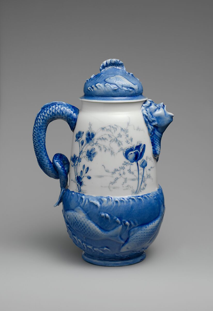 Chocolate Pot, Attributed to Ceramic Art Company, Trenton, New Jersey (American, 1889–1896), Porcelain, American 