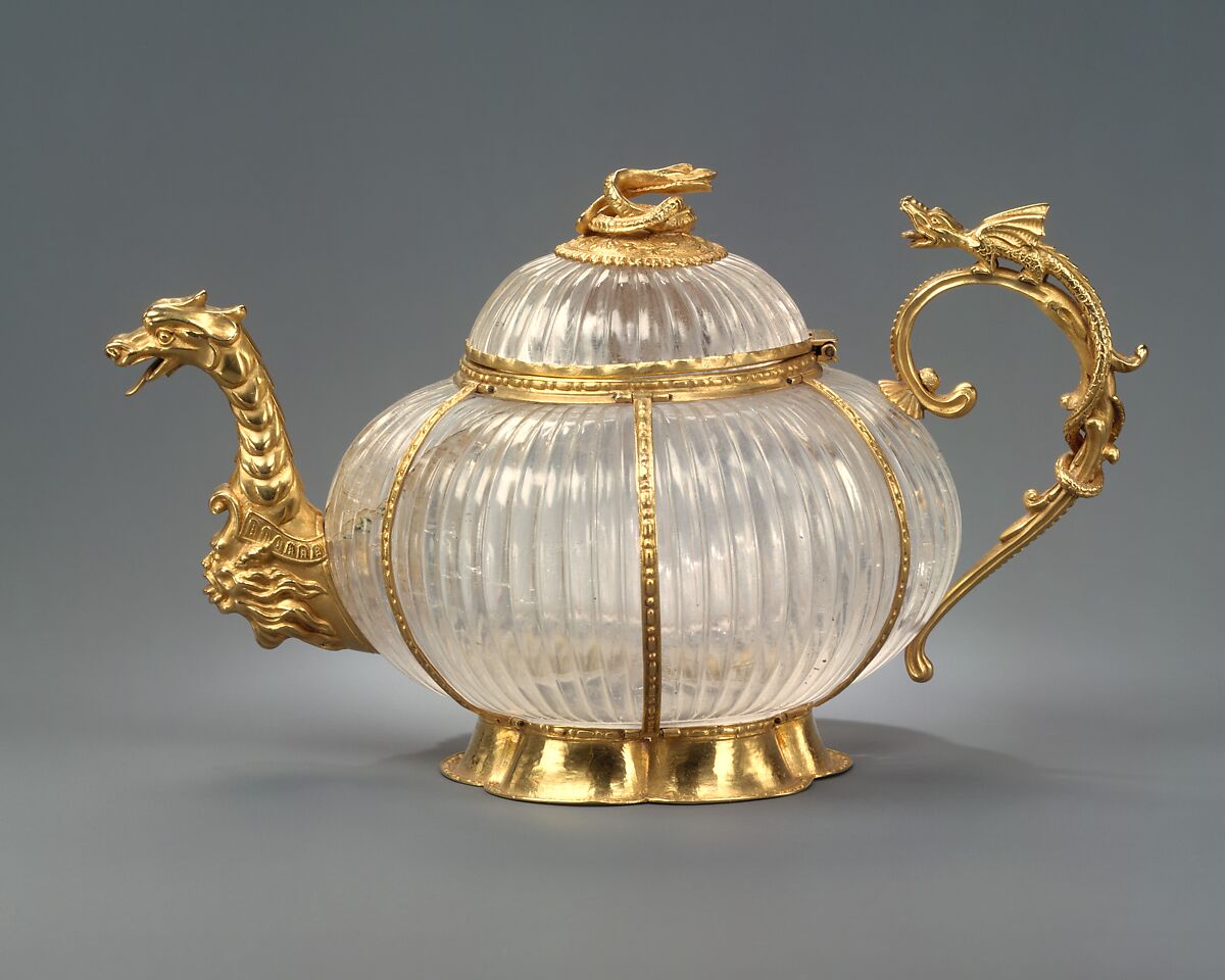 Teapot | German, Dresden mounts and Indian, Mughal crystal | The 