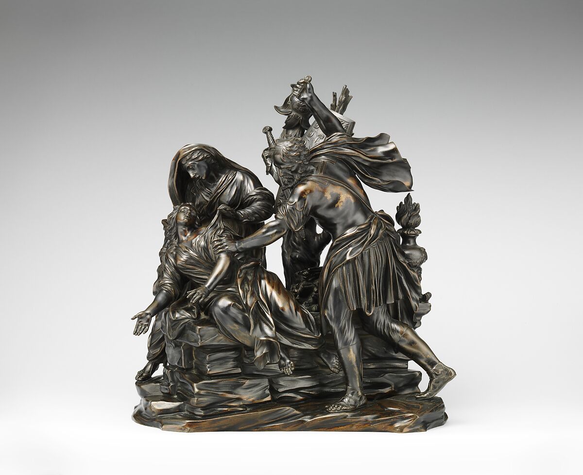 The sacrifice of Jephthah's daughter, Massimiliano Soldani  Italian, Bronze, Italian, Florence