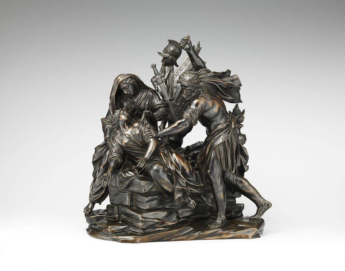 The Sacrifice of Jephthah's Daughter, Massimiliano Soldani (Italian, Montevarchi 1656–1740 Montevarchi), Bronze, Italian, Florence