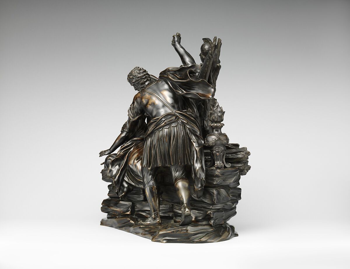 The Sacrifice of Jephthah's Daughter, Massimiliano Soldani (Italian, Montevarchi 1656–1740 Montevarchi), Bronze, Italian, Florence