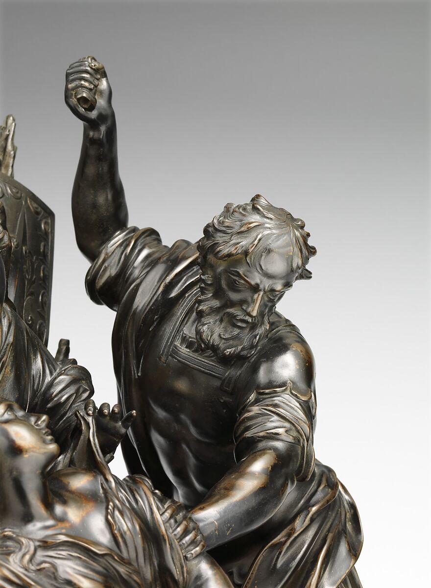 The Sacrifice of Jephthah's Daughter, Massimiliano Soldani (Italian, Montevarchi 1656–1740 Montevarchi), Bronze, Italian, Florence