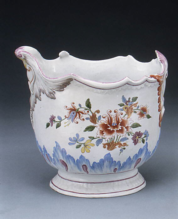 Wine bottle cooler (one of a pair), Doccia Porcelain Manufactory (Italian, 1737–1896), Tin-glazed hard-paste porcelain, Italian, Florence