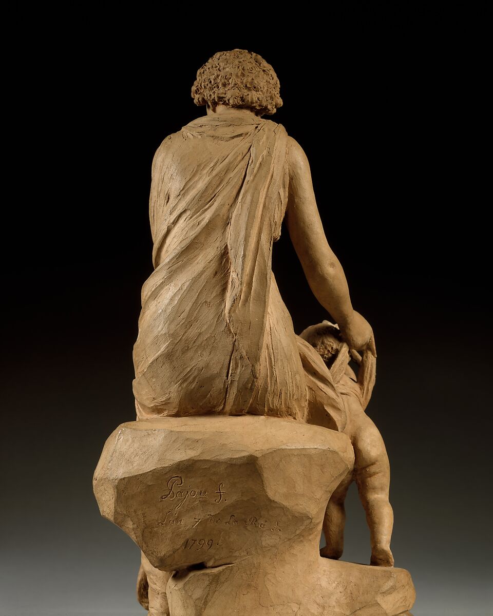 Fidelity, the Mother of Constant Love, Augustin Pajou (French, Paris 1730–1809 Paris), Terracotta, French, Paris