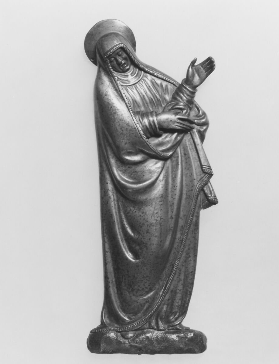 Mourning Virgin from a Crucifixion Group, Possibly after a design by Benedetto da Maiano (Italian, Maiano 1442–1497 Florence), Bronze, possibly Italian 