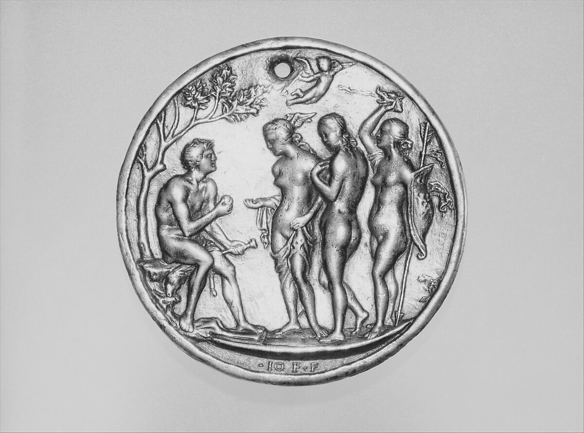 The Judgment of Paris, Master IO. F.F. (Italian, active mid-15th century), Bronze, Italian 