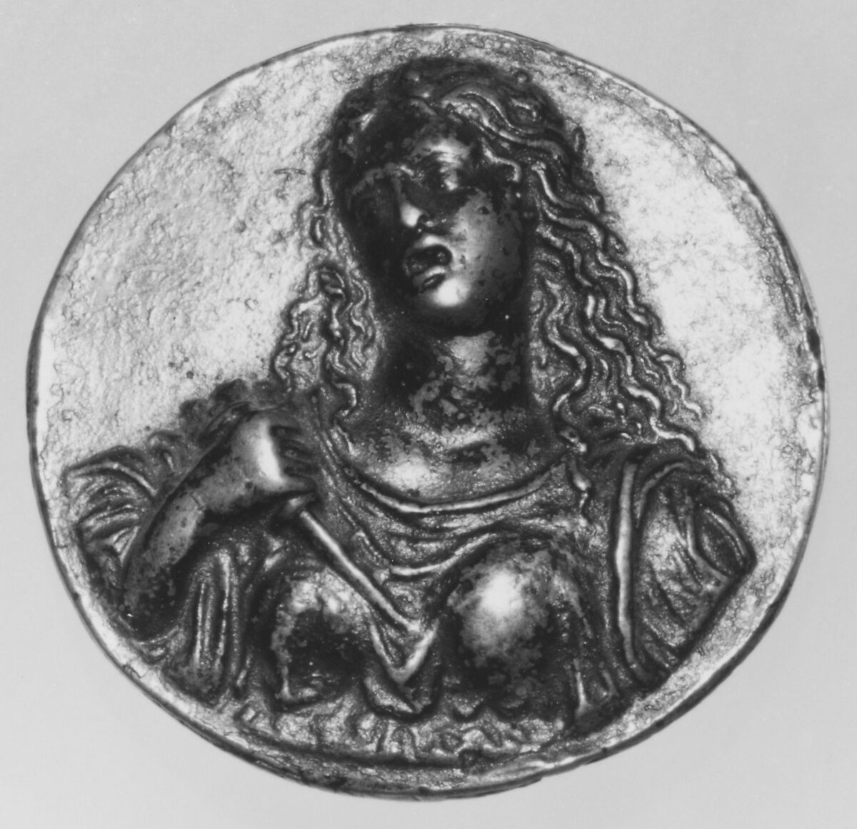 The Death of Lucretia, Moderno (Galeazzo Mondella) (Italian, Verona 1467–1528 Verona), Bronze, Italian, Verona 