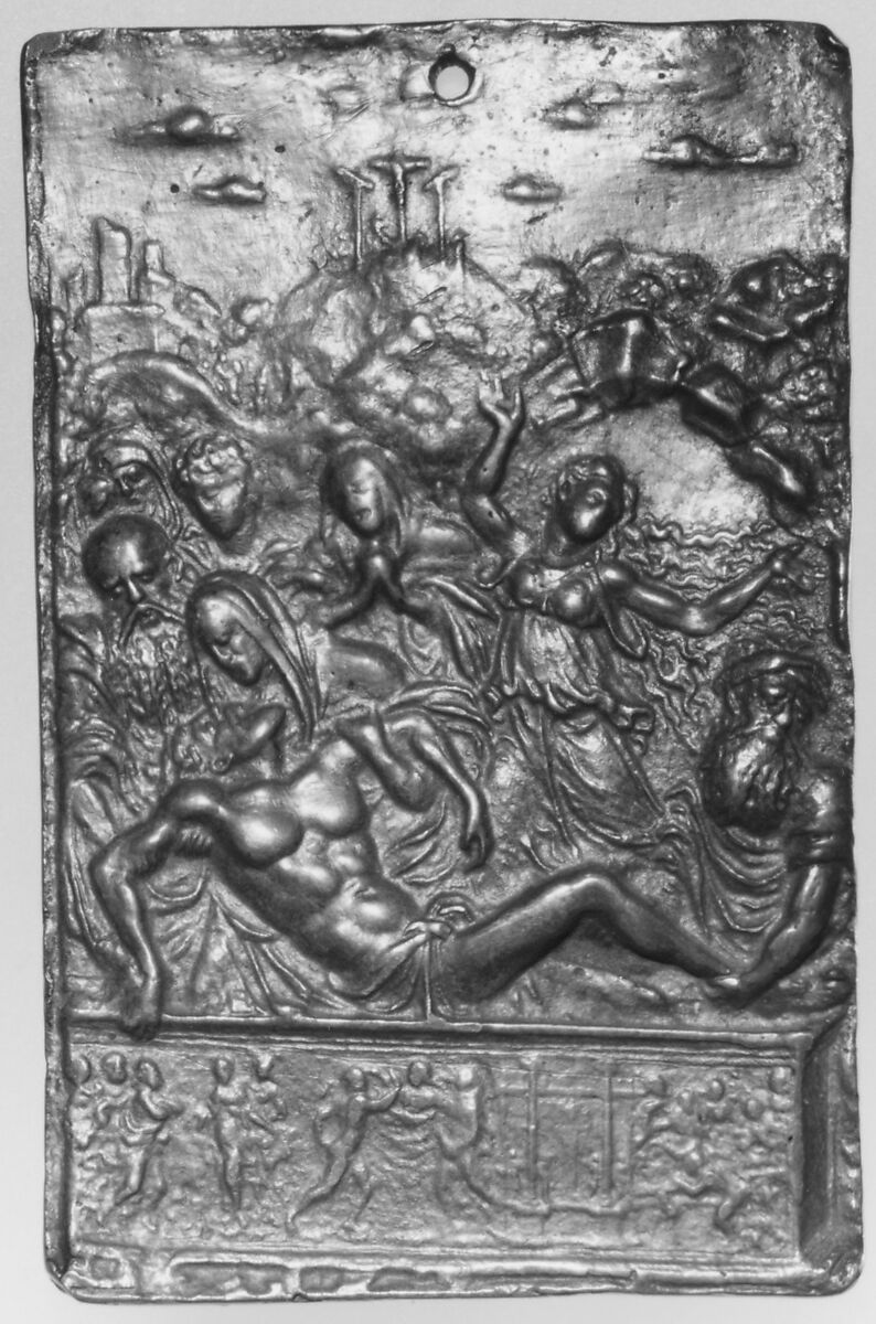 The Entombment of Christ, Moderno (Galeazzo Mondella) (Italian, Verona 1467–1528 Verona), Bronze, Italian 
