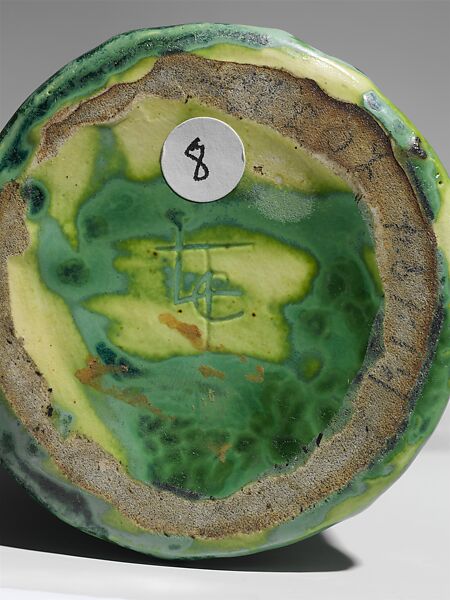 Vase with pussy willow, Tiffany Studios (1902–32), Porcelaneous earthenware, American