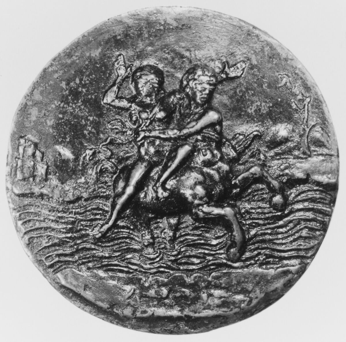 Nessus Abducting Dejanira, Andrea Briosco, called Riccio (Italian, Trent 1470–1532 Padua), Bronze, Italian