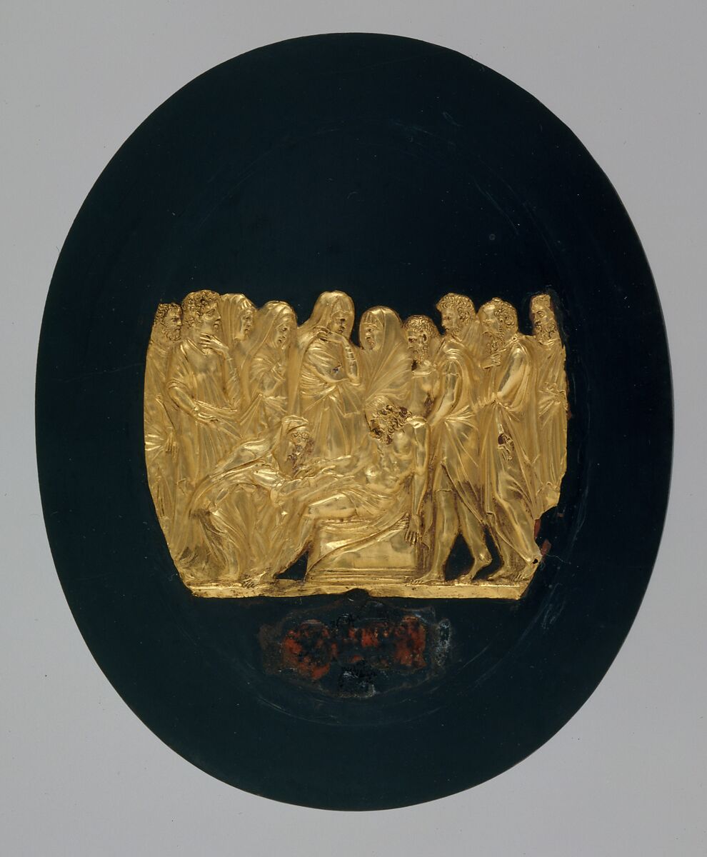 The Lamentation, After a composition by Valerio Belli (Il Vicentino) (1468–1546), Gold relief on slate, Italian, possibly Florence 