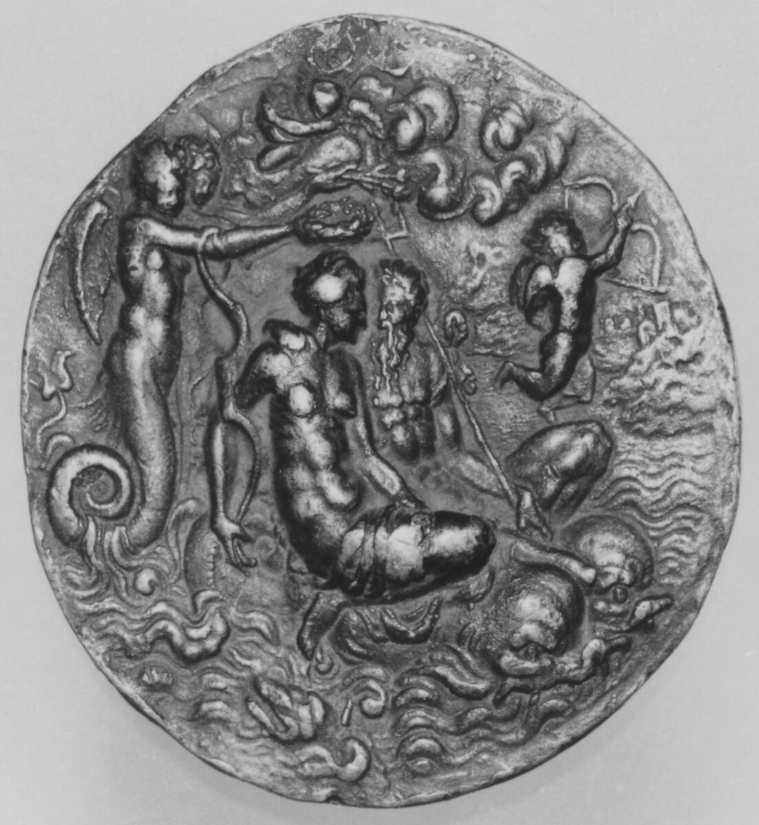Neptune and Amphitrite, Lead, possibly French 