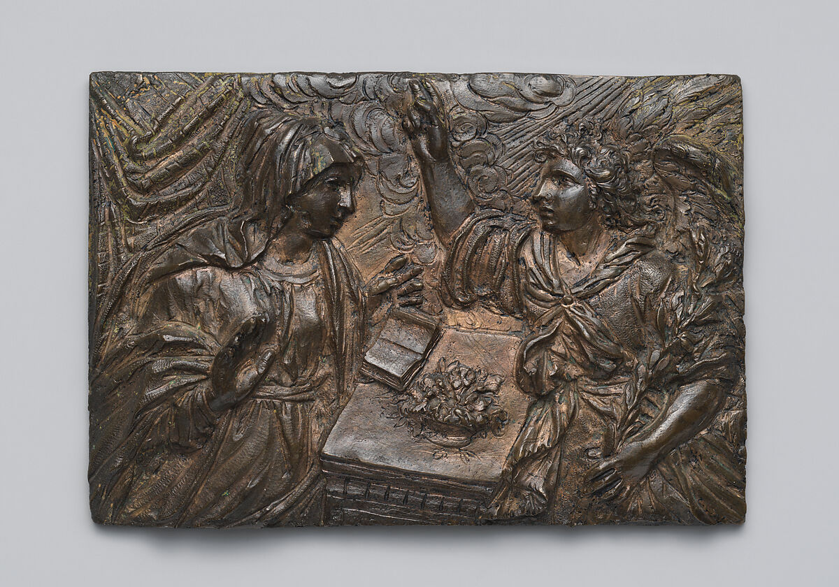 Annunciation, Workshop of Niccolò Roccatagliata (Italian, born Genoa, active 1593–1636), Bronze, Italian, Venice 