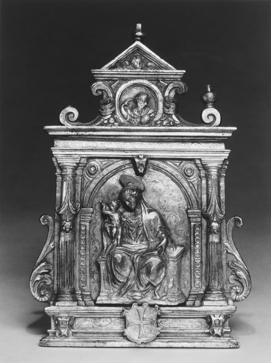 Virgin and Child, Gilt bronze, Spanish 