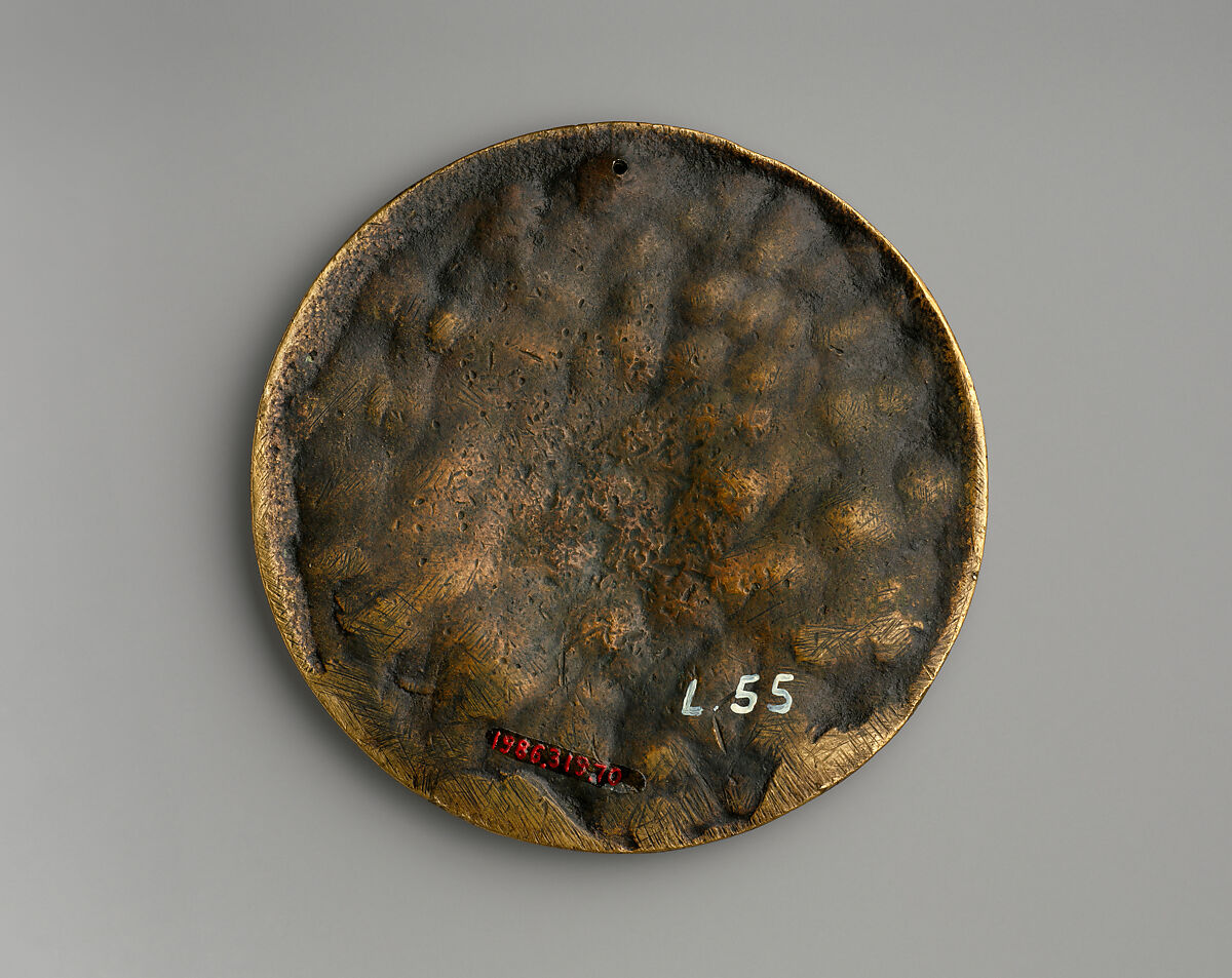 Emperor Charles V, Sultan Suleyman II, and an angel, Bronze, possibly Netherlandish