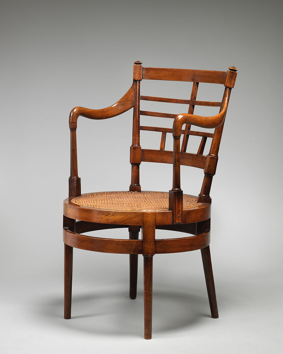 Armchair, After a design by Edward William Godwin (British, Bristol 1833–1886 London), Walnut, cane, British 