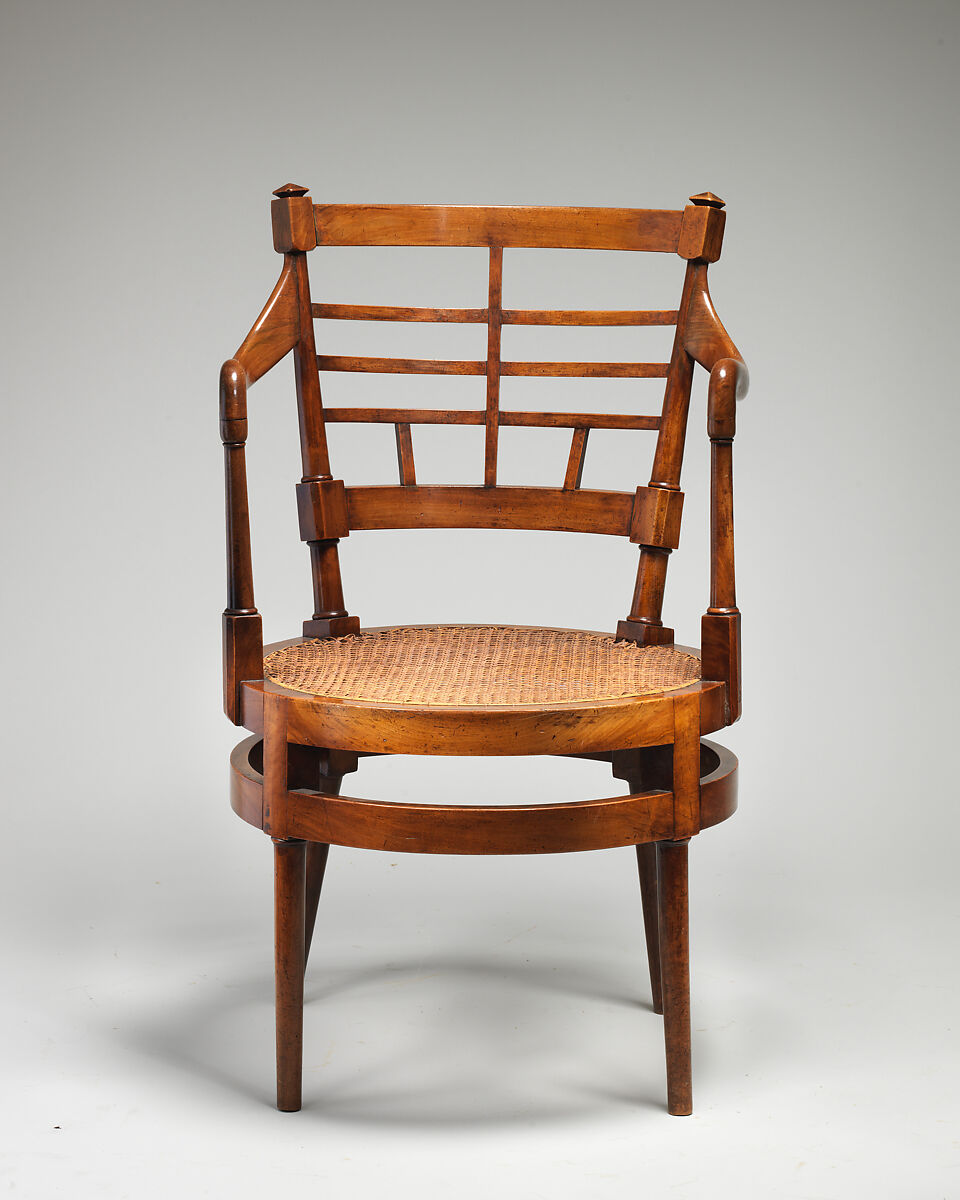 Armchair, After a design by Edward William Godwin (British, Bristol 1833–1886 London), Walnut, cane, British