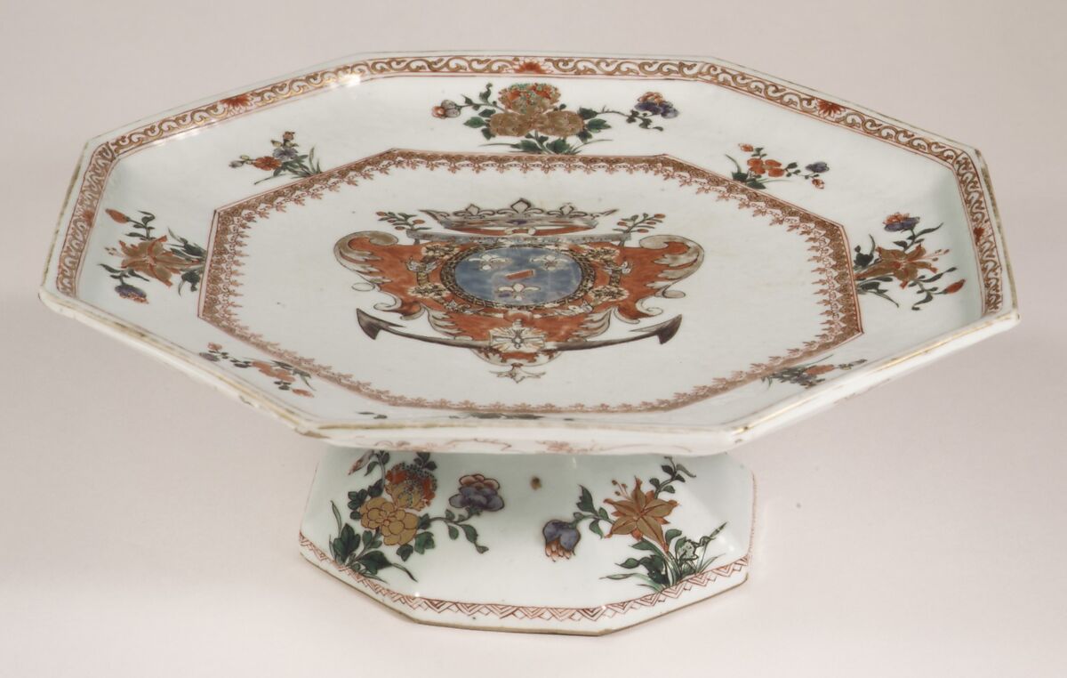 Tazza, Hard-paste porcelain, Chinese, for French market 