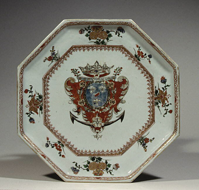 Tazza, Hard-paste porcelain, Chinese, for French market