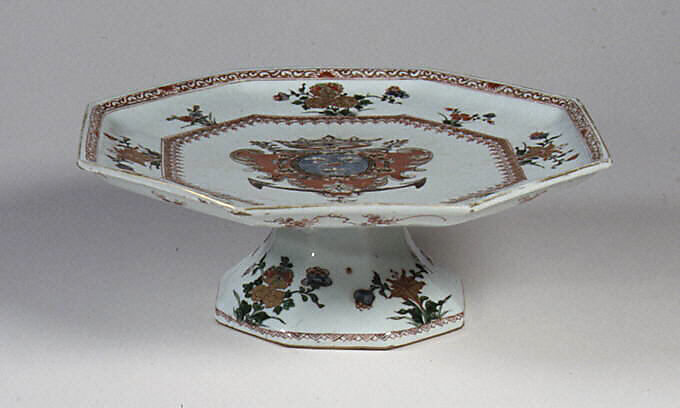 Tazza, Hard-paste porcelain, Chinese, for French market