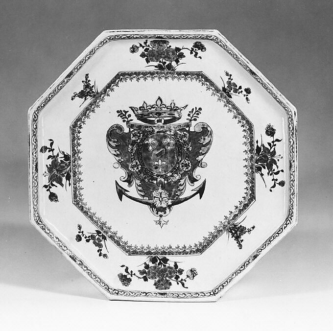 Tazza, Hard-paste porcelain, Chinese, for French market