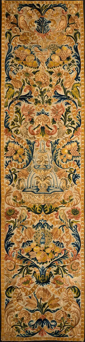Panel, Silk, canvas, French 