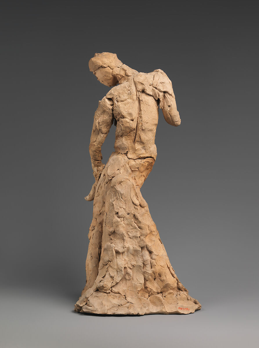 Pair of Standing Nude Male Figures Demonstrating the Principles of Contrapposto according to Michelangelo and Phidias, Auguste Rodin (French, Paris 1840–1917 Meudon), Terracotta, French