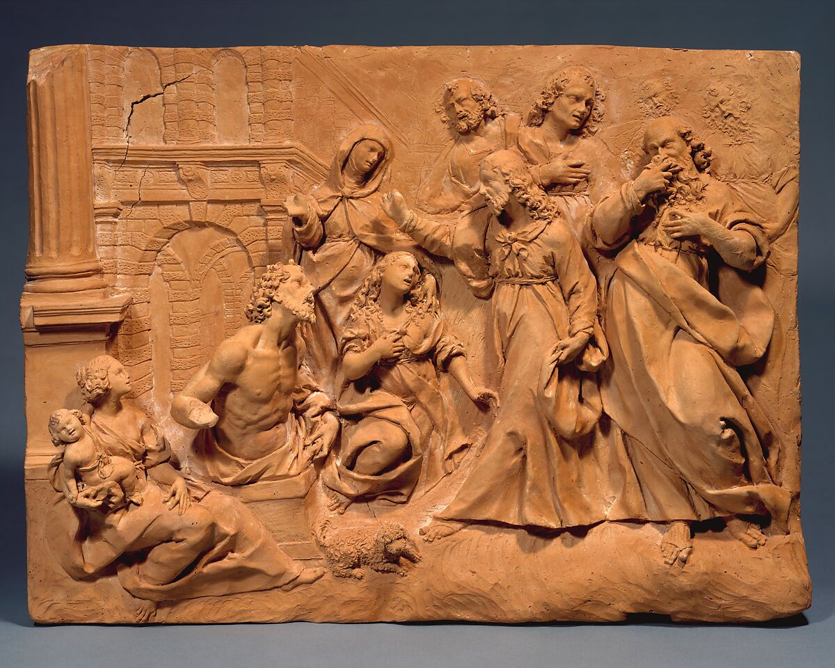 The Raising of Lazarus, Terracotta, probably Italian, Milan 