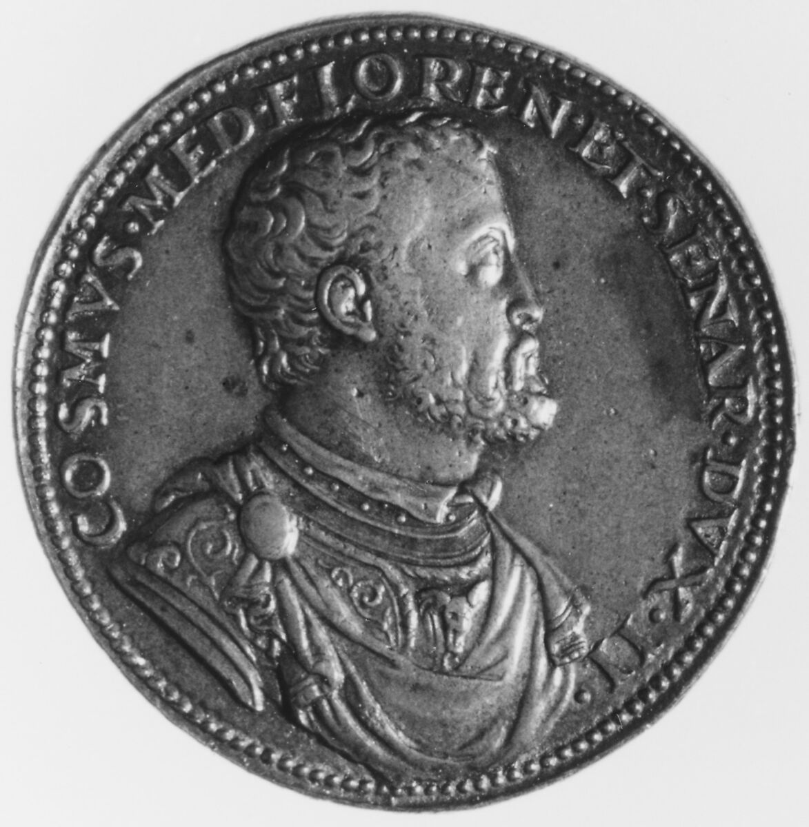 Cosimo I de' Medici, Duke of Florence and Siena, Medalist: Pietro Paolo Galeotti, Bronze, Italian, Florence 