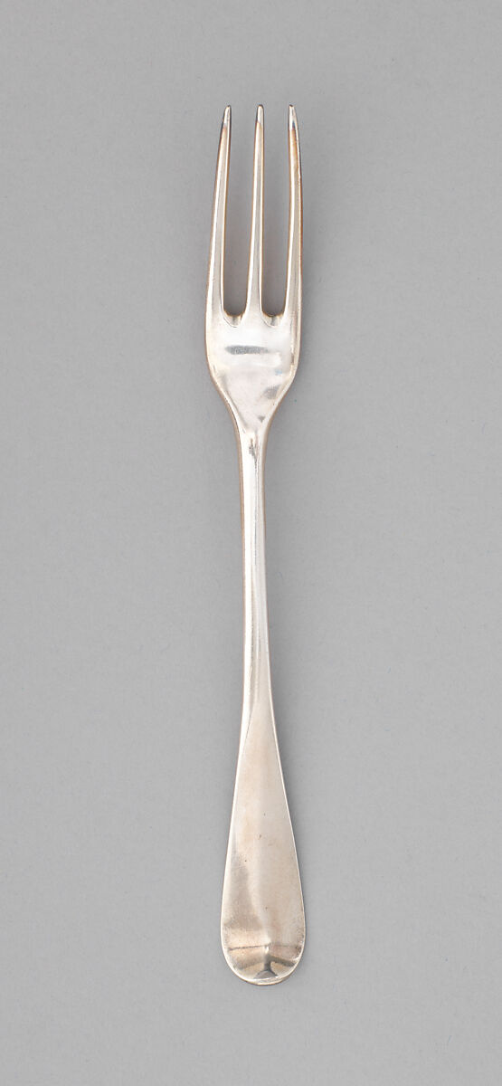 Dessert fork (one of twelve), John Linney, Silver, British, London 