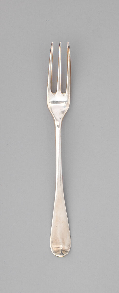 Dessert fork (one of twelve), John Linney, Silver, British, London 