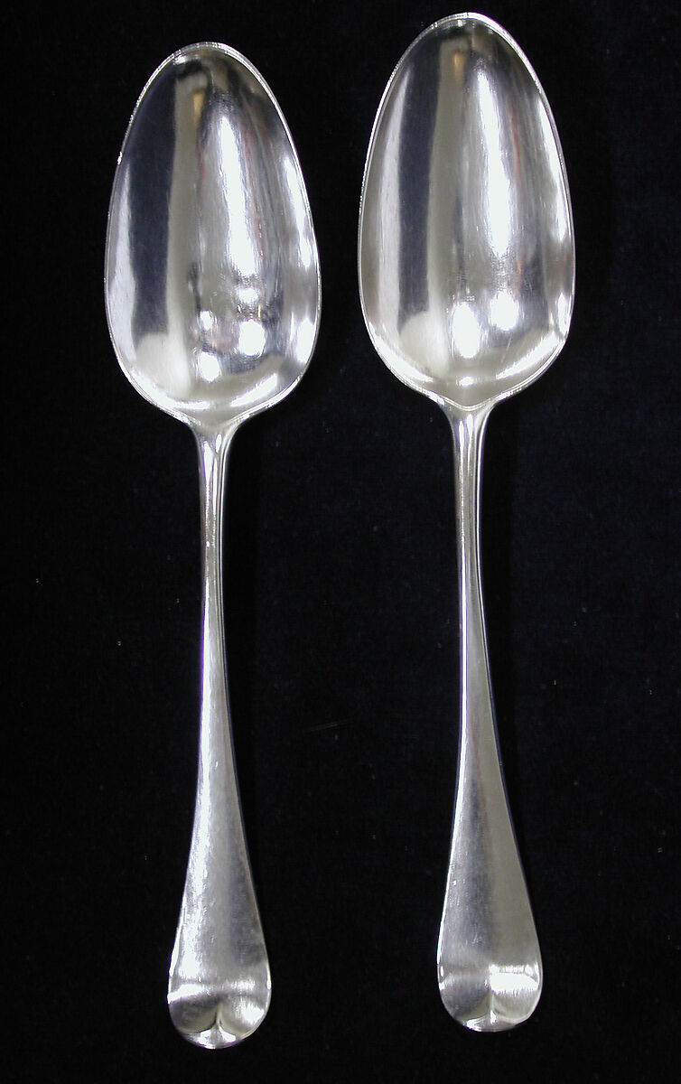 Two spoons, W. T., London, Silver, British, London 