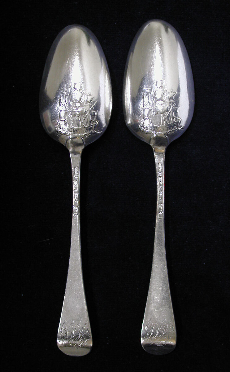 Two spoons, W. T., London, Silver, British, London