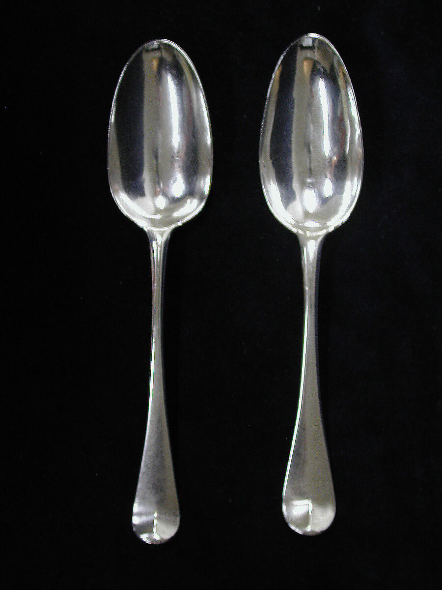 Two spoons, (of .29): William Tant (ca. 1762–1767), Silver, British, London 