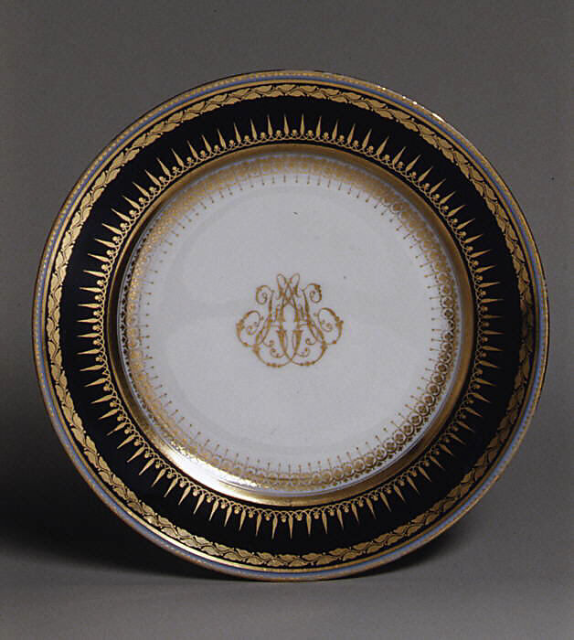 Plate, Haviland &amp; Co. (American and French, 1864–1931), Hard-paste porcelain, French, Limoges with Paris decoration 