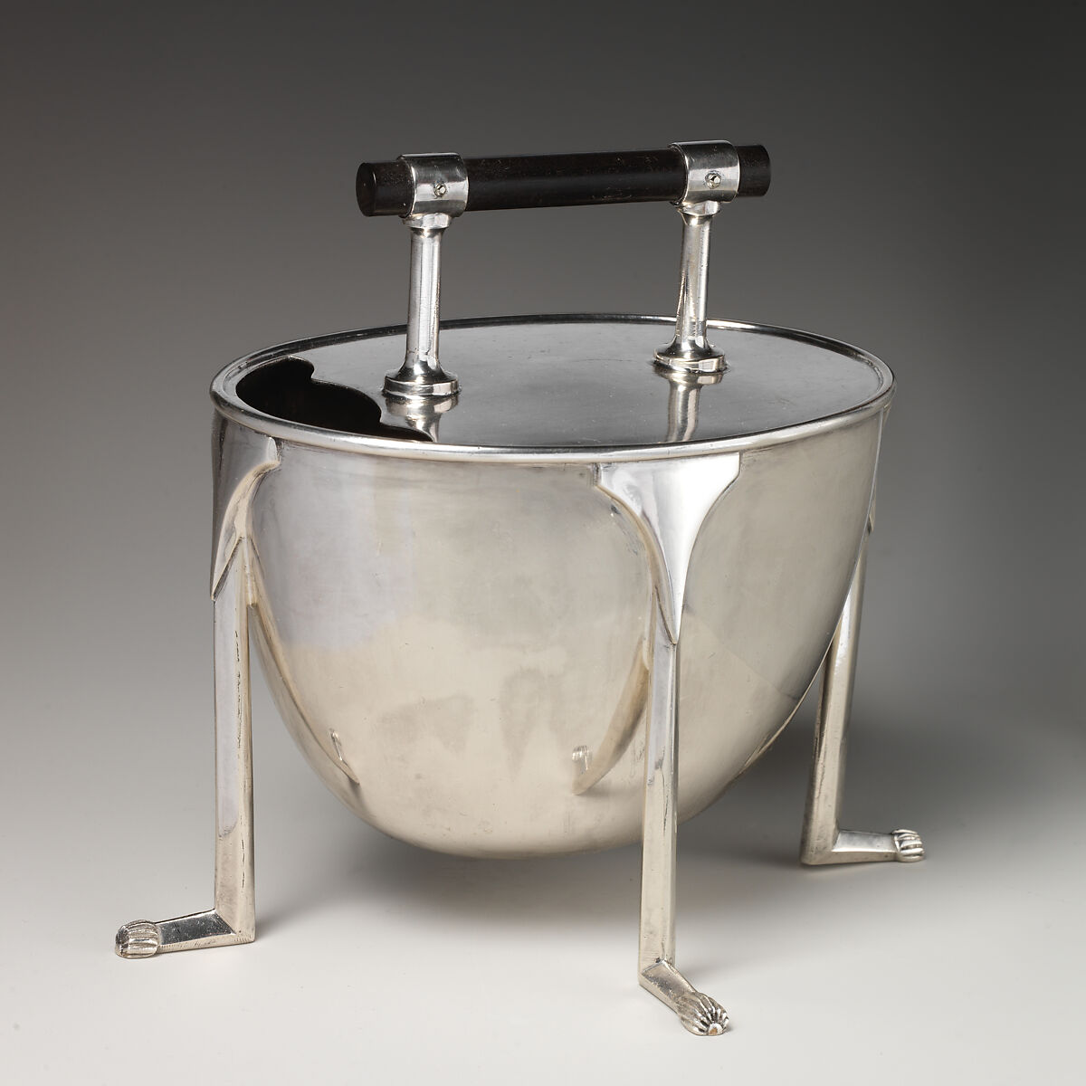 Spoon holder, Design attributed to Christopher Dresser (British, Glasgow, Scotland 1834–1904 Mulhouse), Silver-plated brass, ebony, British, Birmingham or London