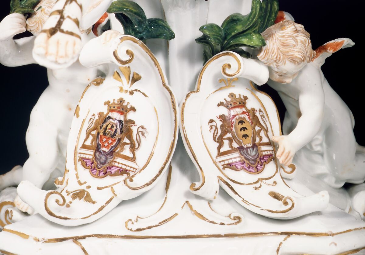 Five-light candelabrum, Meissen Manufactory (German, 1710–present), Hard-paste porcelain, German, Meissen