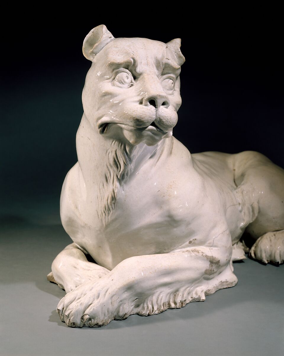 Lioness (one of a pair), Meissen Manufactory (German, 1710–present), Hard-paste porcelain, German, Meissen