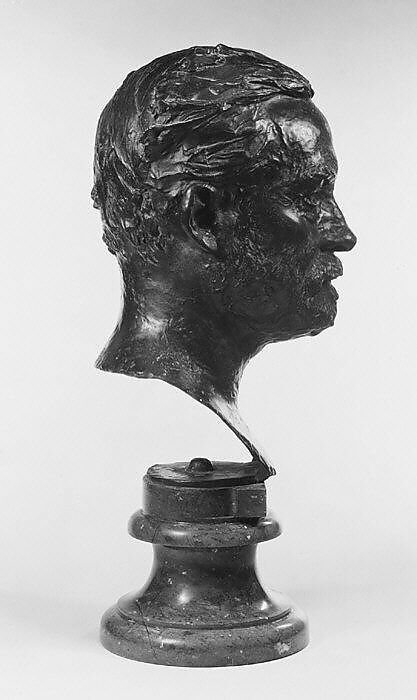 Louis Pasteur, Paul Dubois (French, Nogent-sur-Seine 1829–1905 Paris), Bronze, red marble socle, French